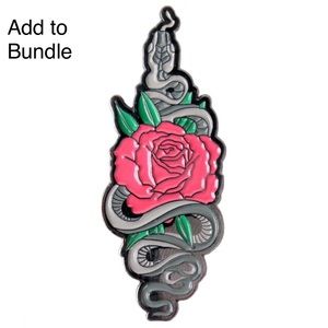 Dolls Kill Disturbia Rose and Snake Pin